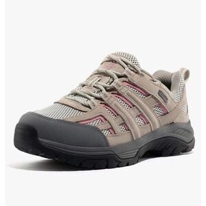 WANTDO Womens 8.5/39 Beige Vibram Waterproof Low Hiking Trail Shoes  EUC!